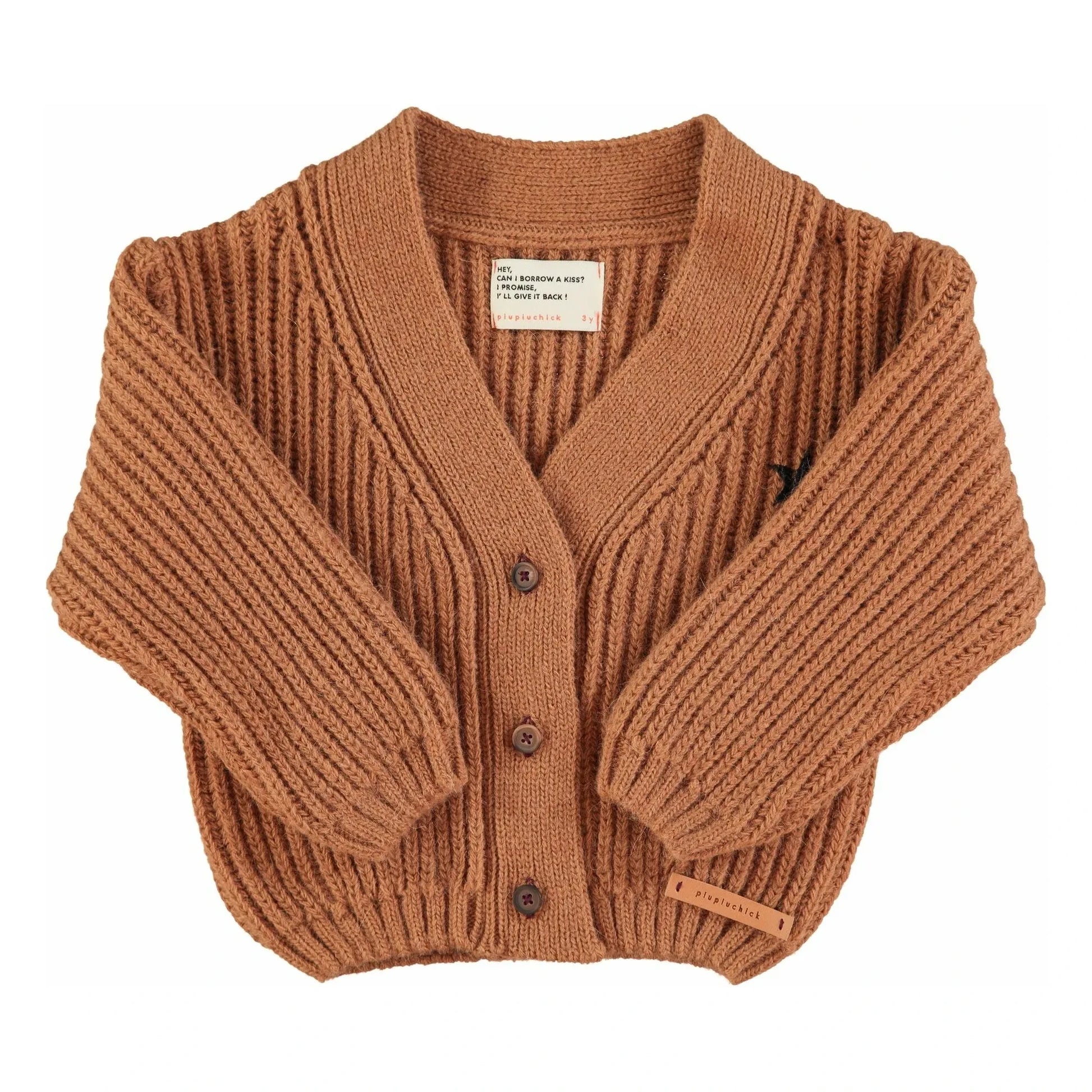 Piupiuchick - Band &amp; Crew Only Wool Cardigan | Brown