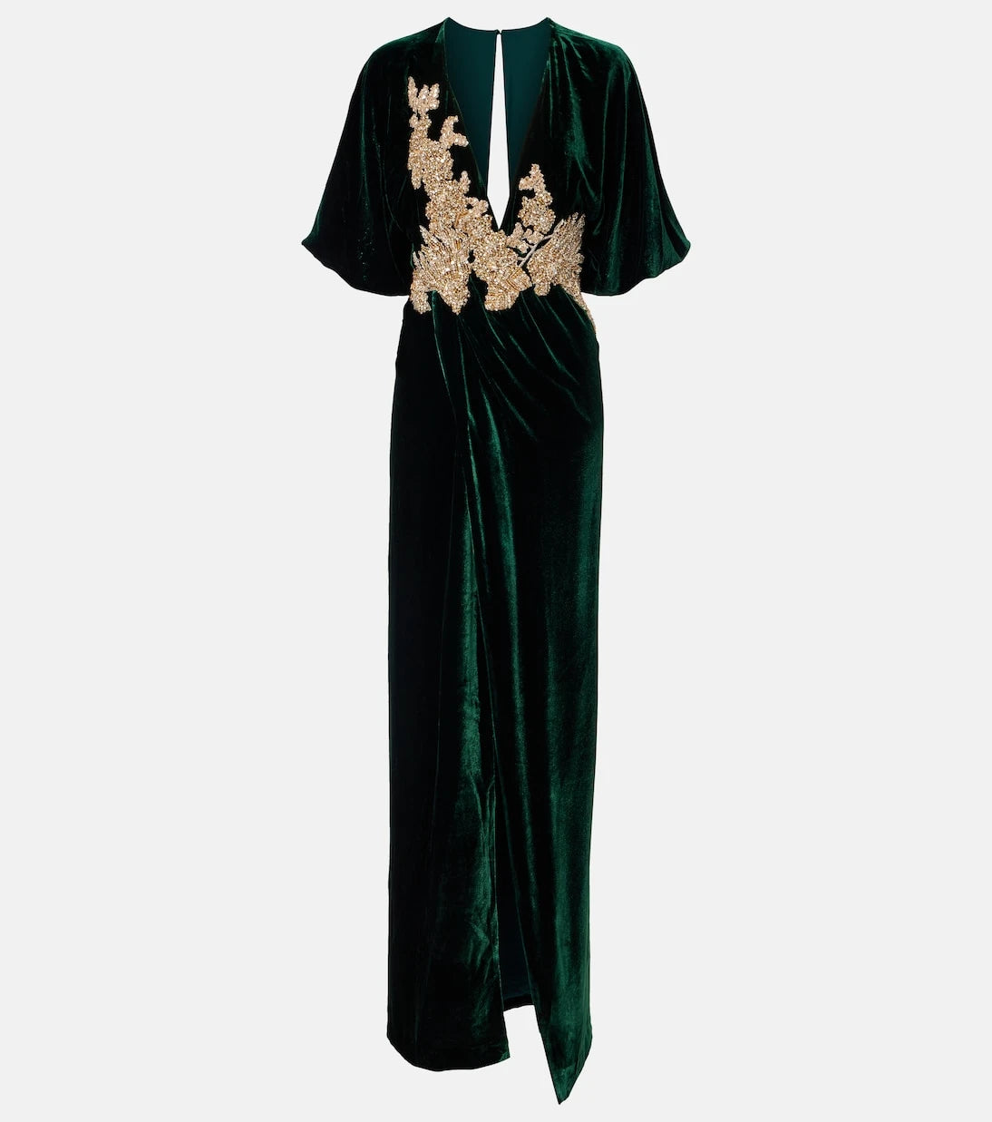Costarellos - Floral velvet maxi dress