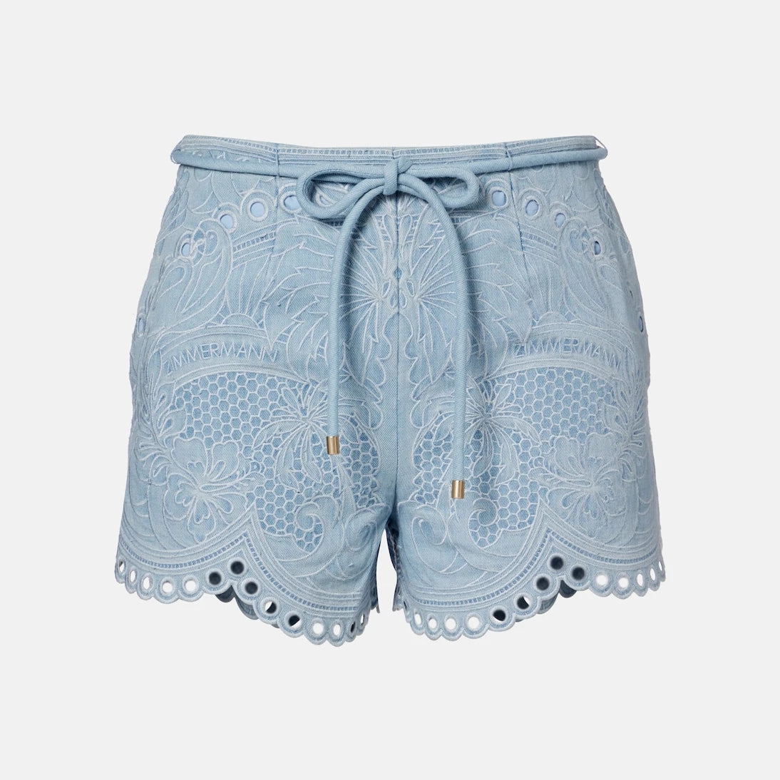 Zimmermann - Daylight floral embroidered cotton shorts