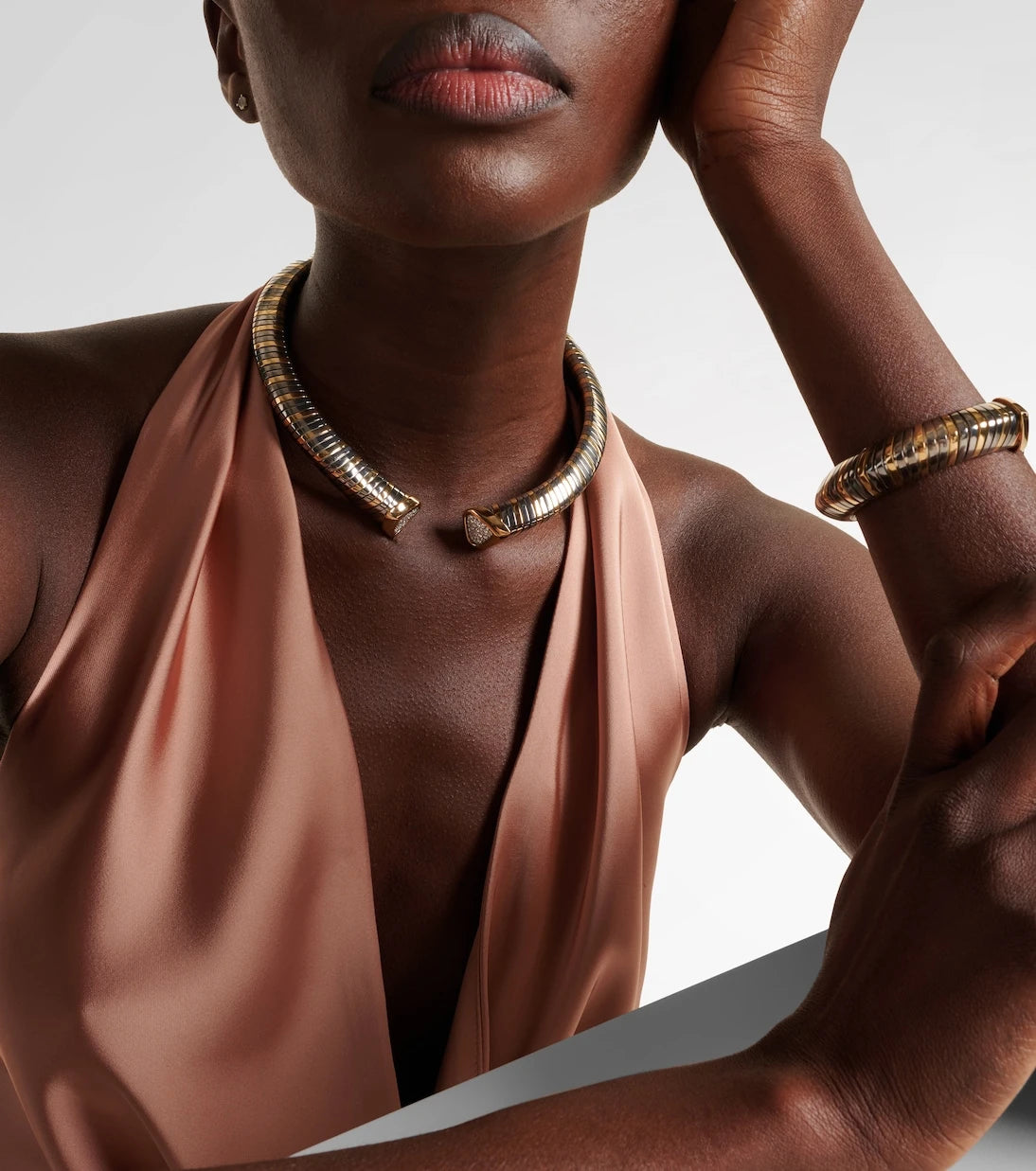 Marina B - Trisola 18kt gold necklace with diamonds