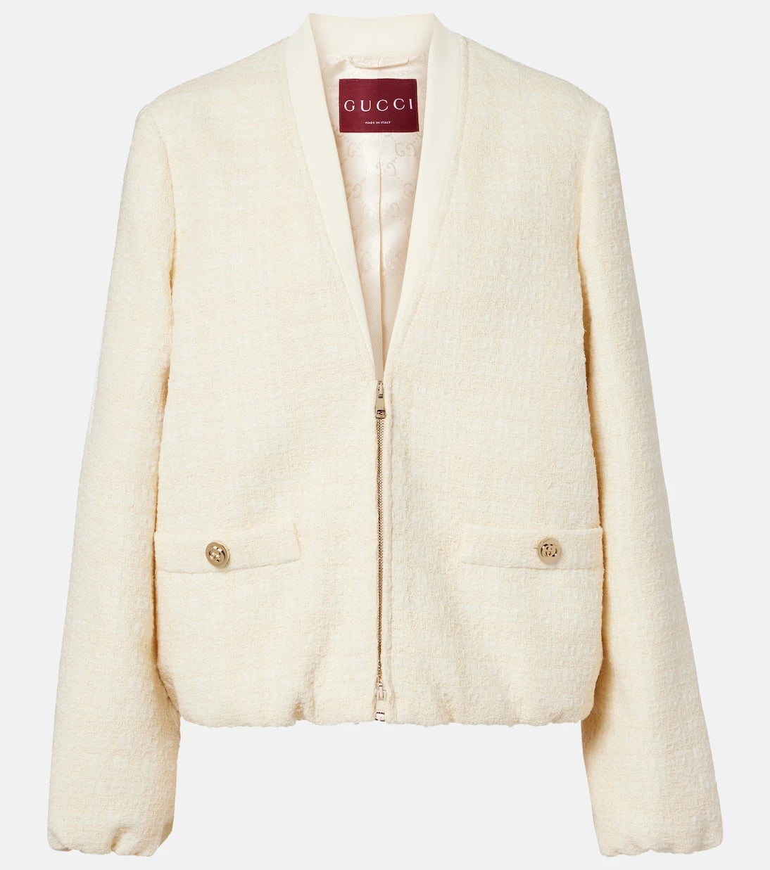 Gucci - Checked cotton-blend tweed jacket