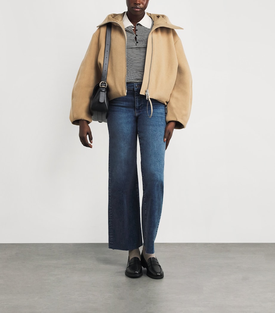 FRAME Blue Le Slim Palazzo Wide-Leg Jeans