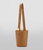 Brown Medium Pebble-Calfskin Bucket Bag