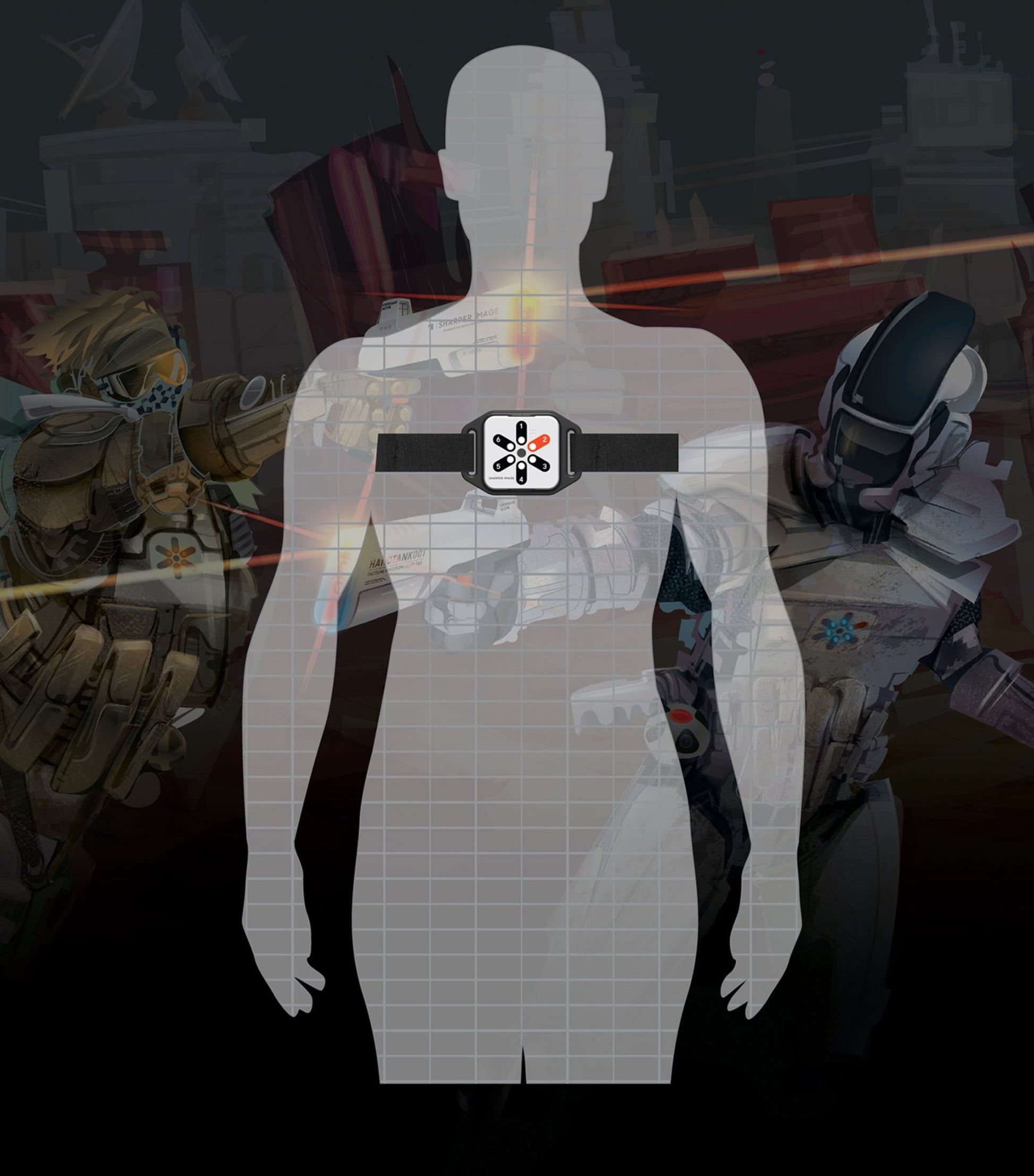 SHARPER IMAGE Laser Tag Battletank Handtank Battle Pack