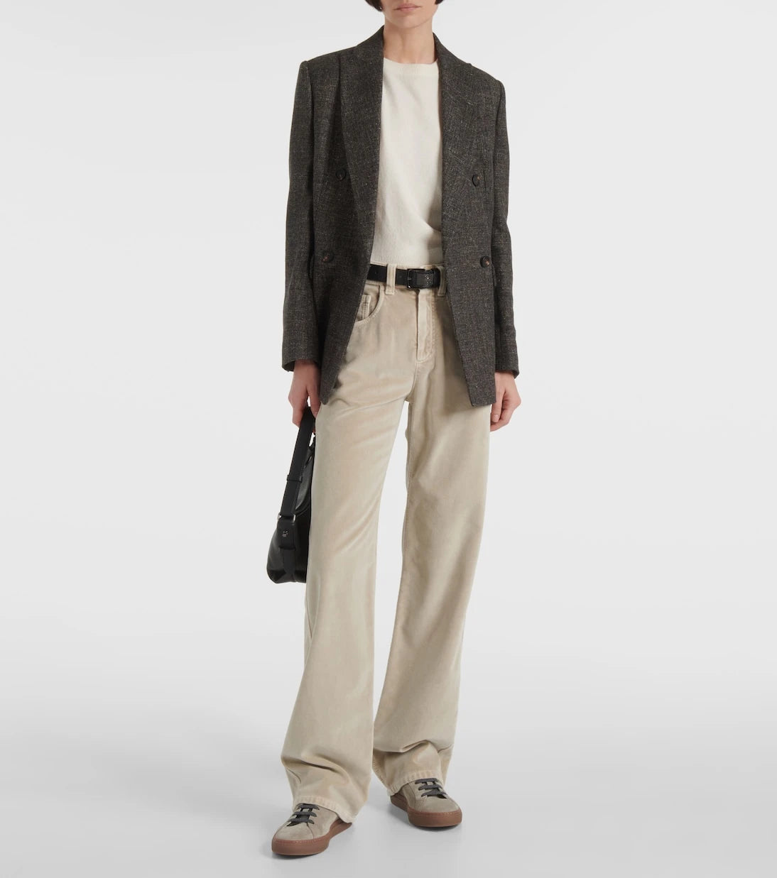 Brunello Cucinelli - Mid-rise cotton velvet straight pants
