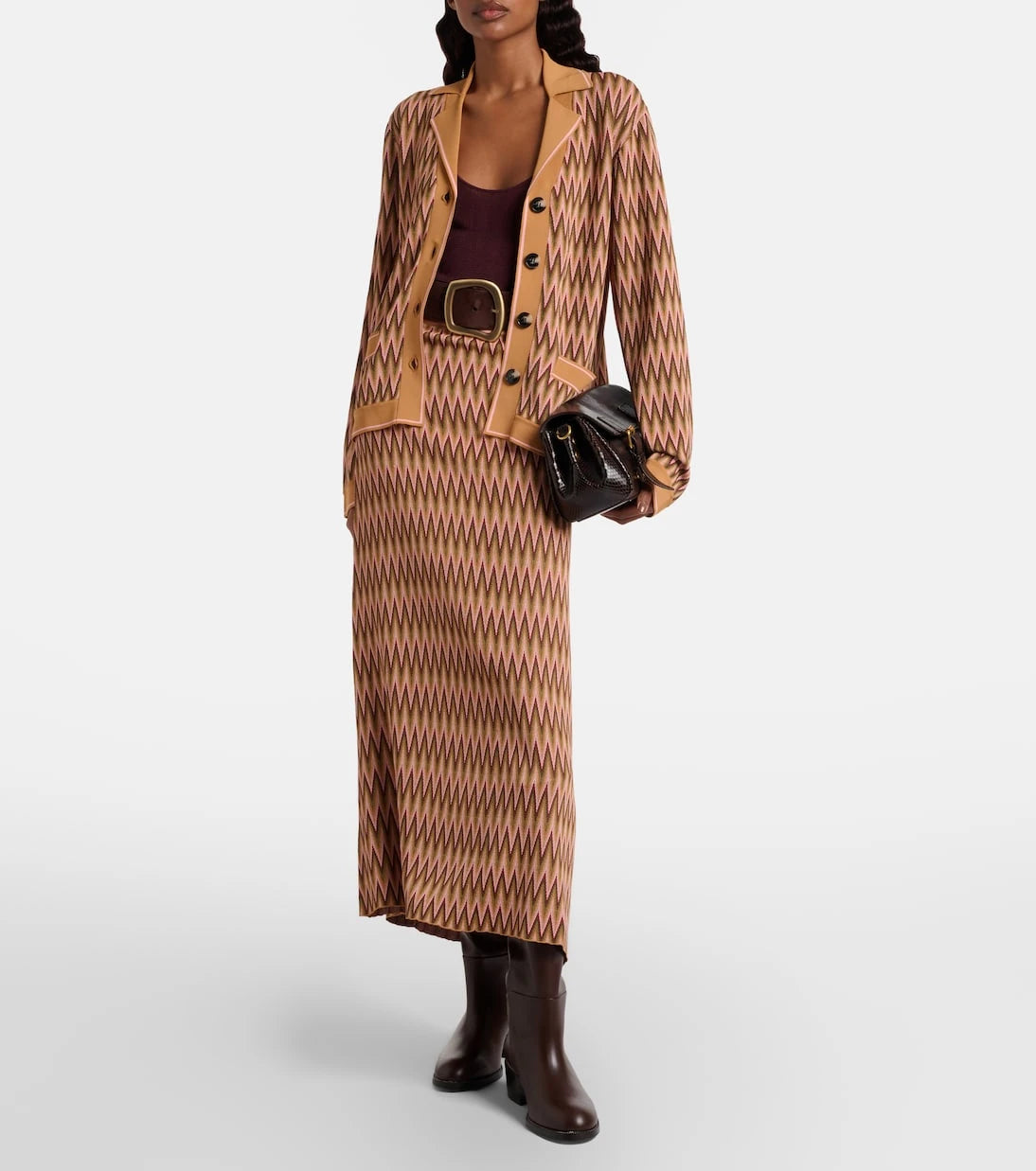 Rixo - Brandy jacquard midi skirt