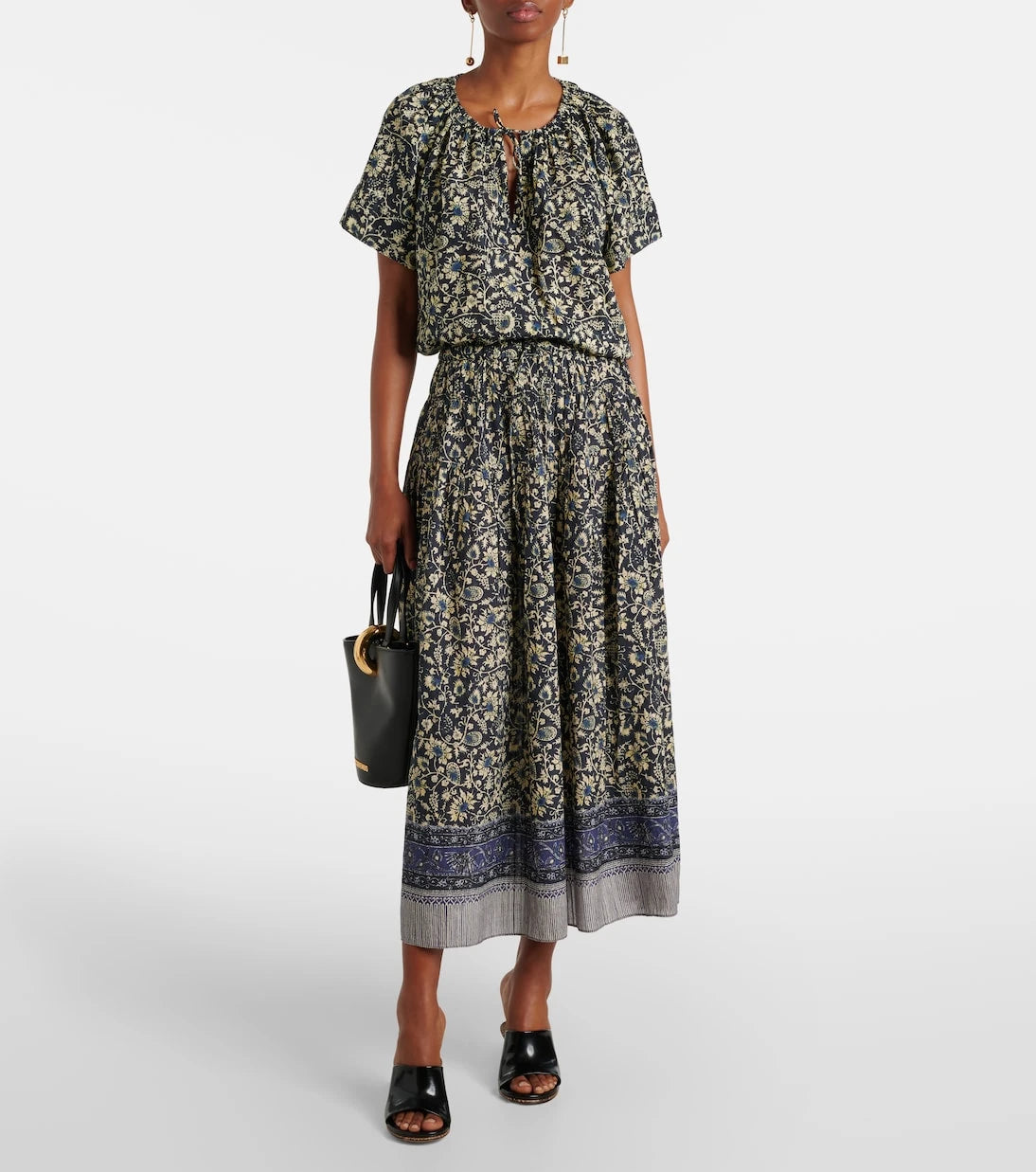 Ulla Johnson - Avia pleated cotton-blend midi skirt