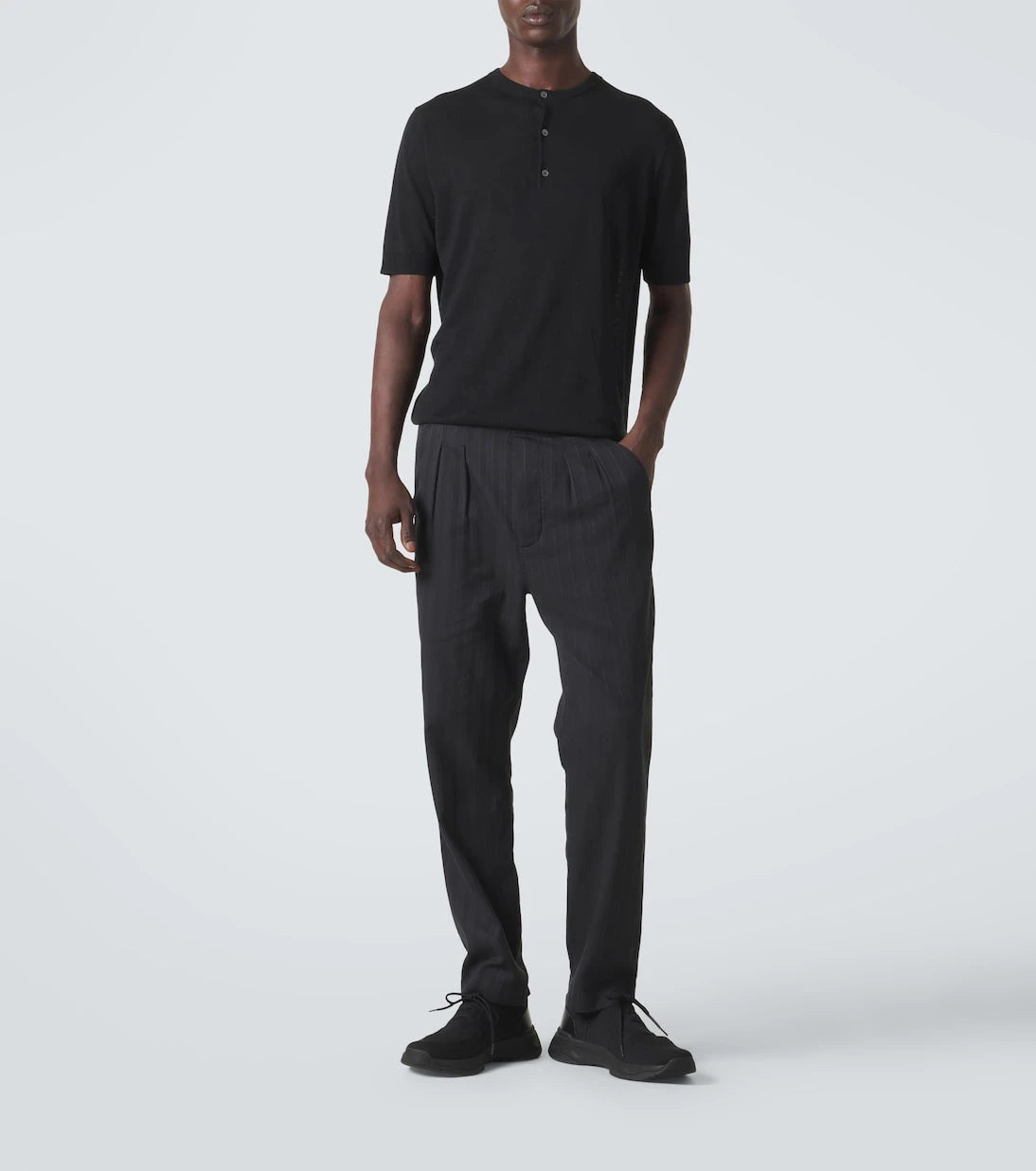 Berluti - Shadow leather-trimmed sneakers