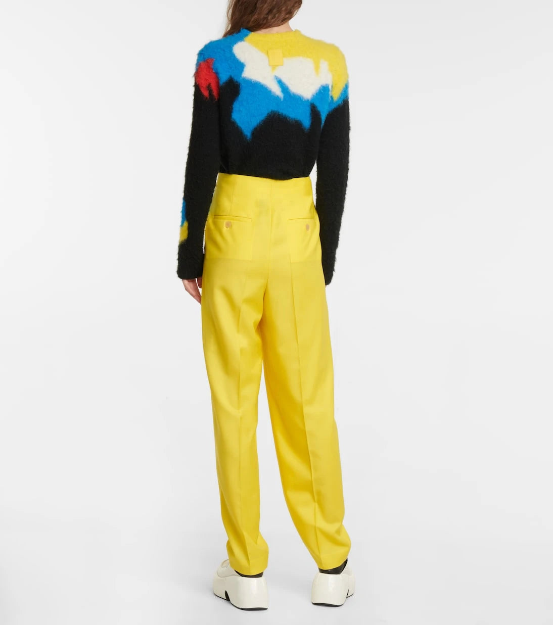 Loewe - High-rise wool twill pants