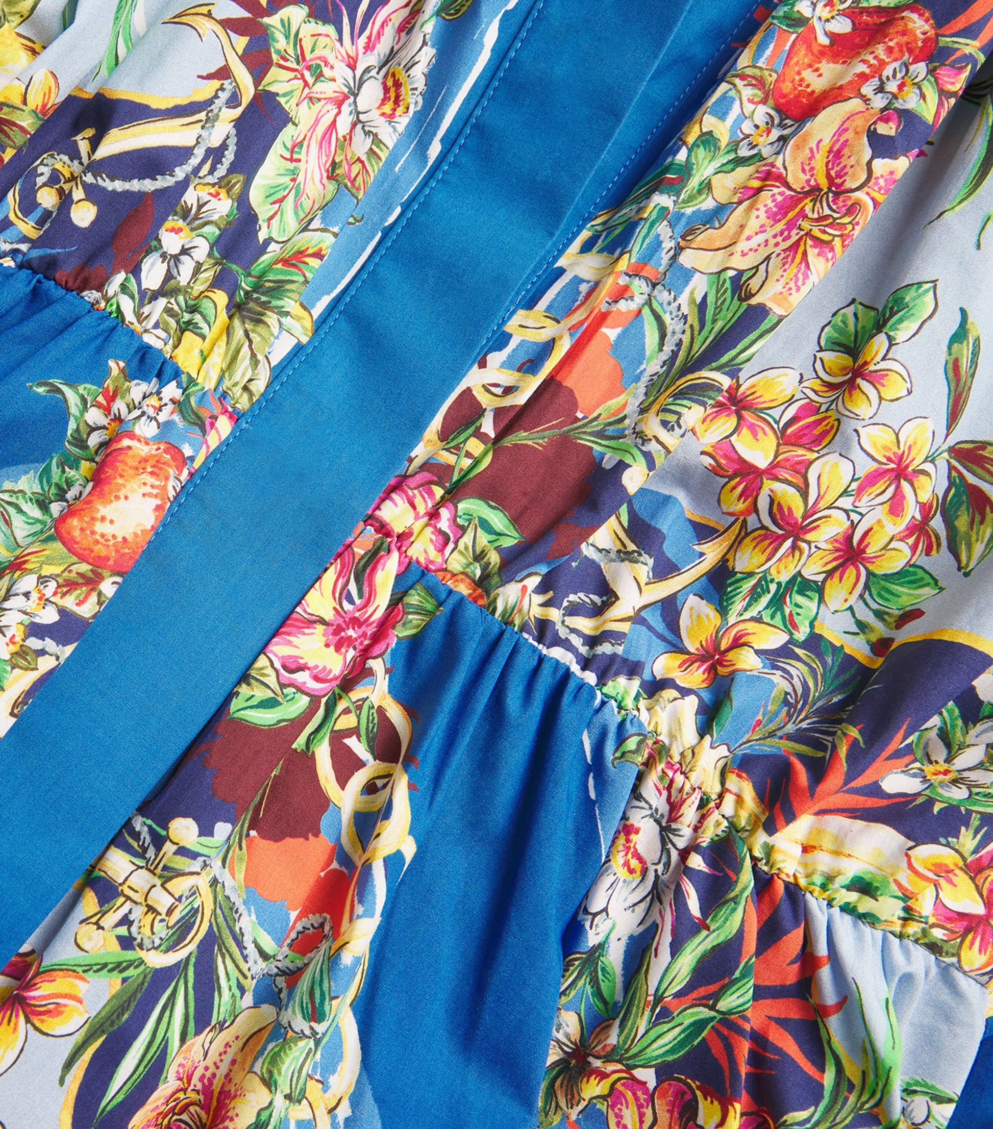 Maje Multi Cotton Floral Midi Dress