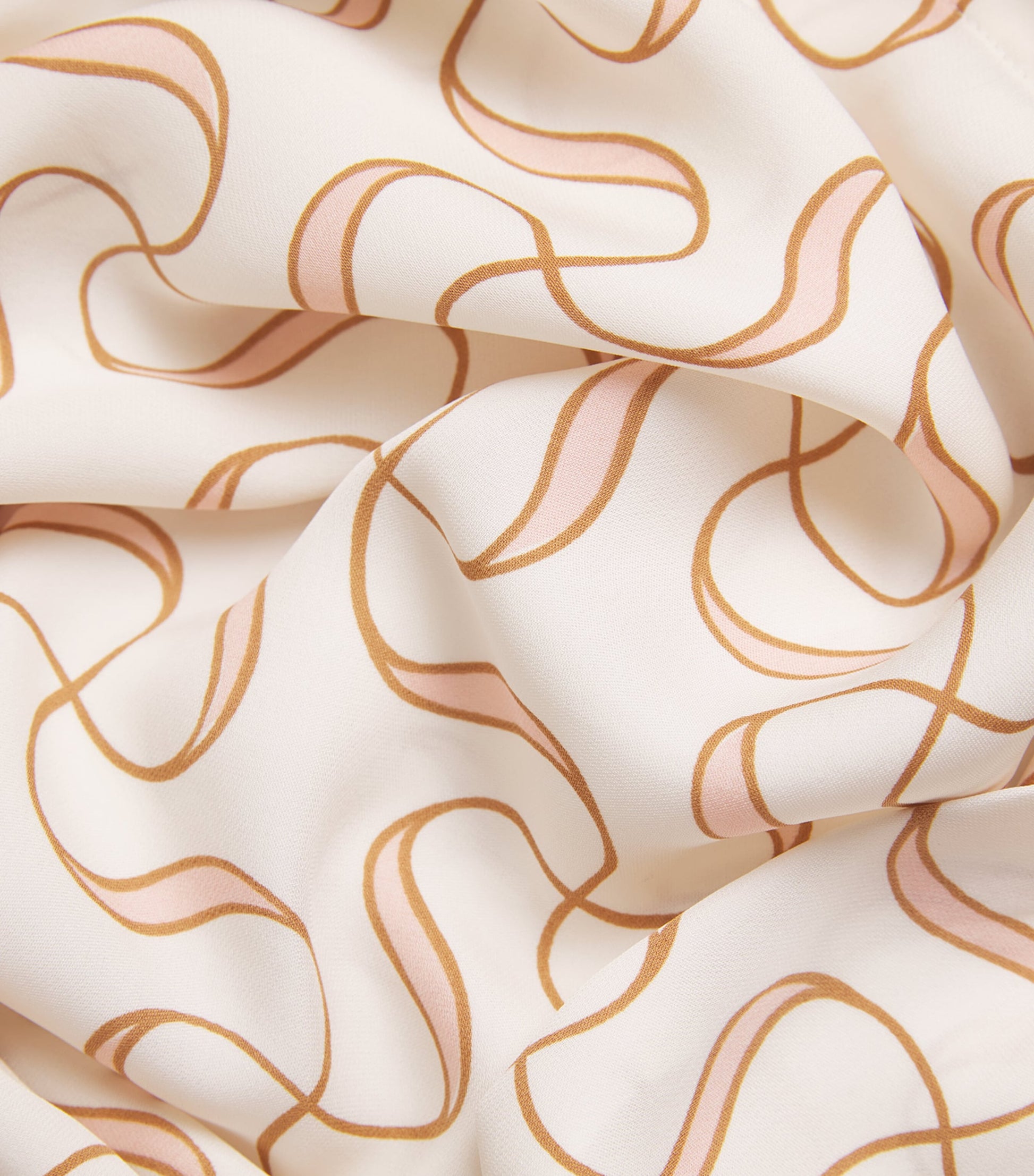 ME+EM Ivory Silk Patterned Blouse