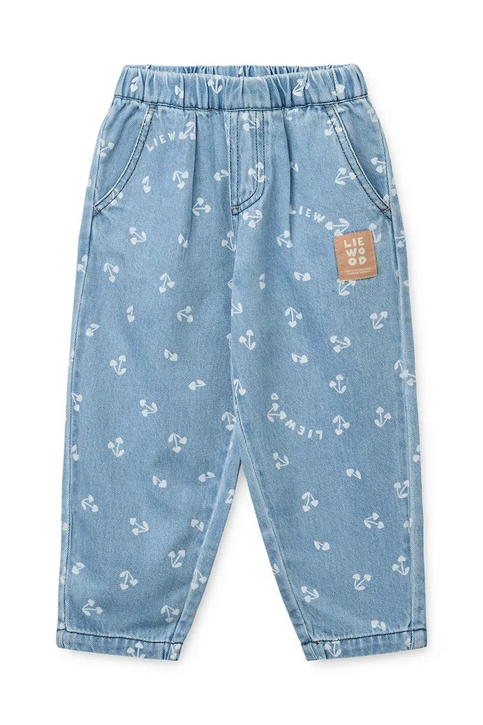 Liewood дънки loose за деца Borris Light Printed Denim Pants