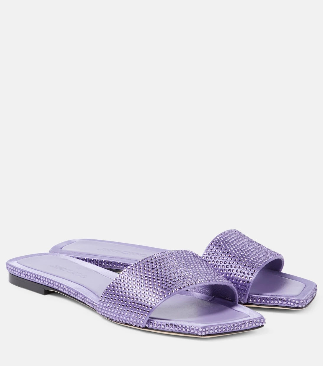 Jimmy Choo - Clovis embellished satin mules