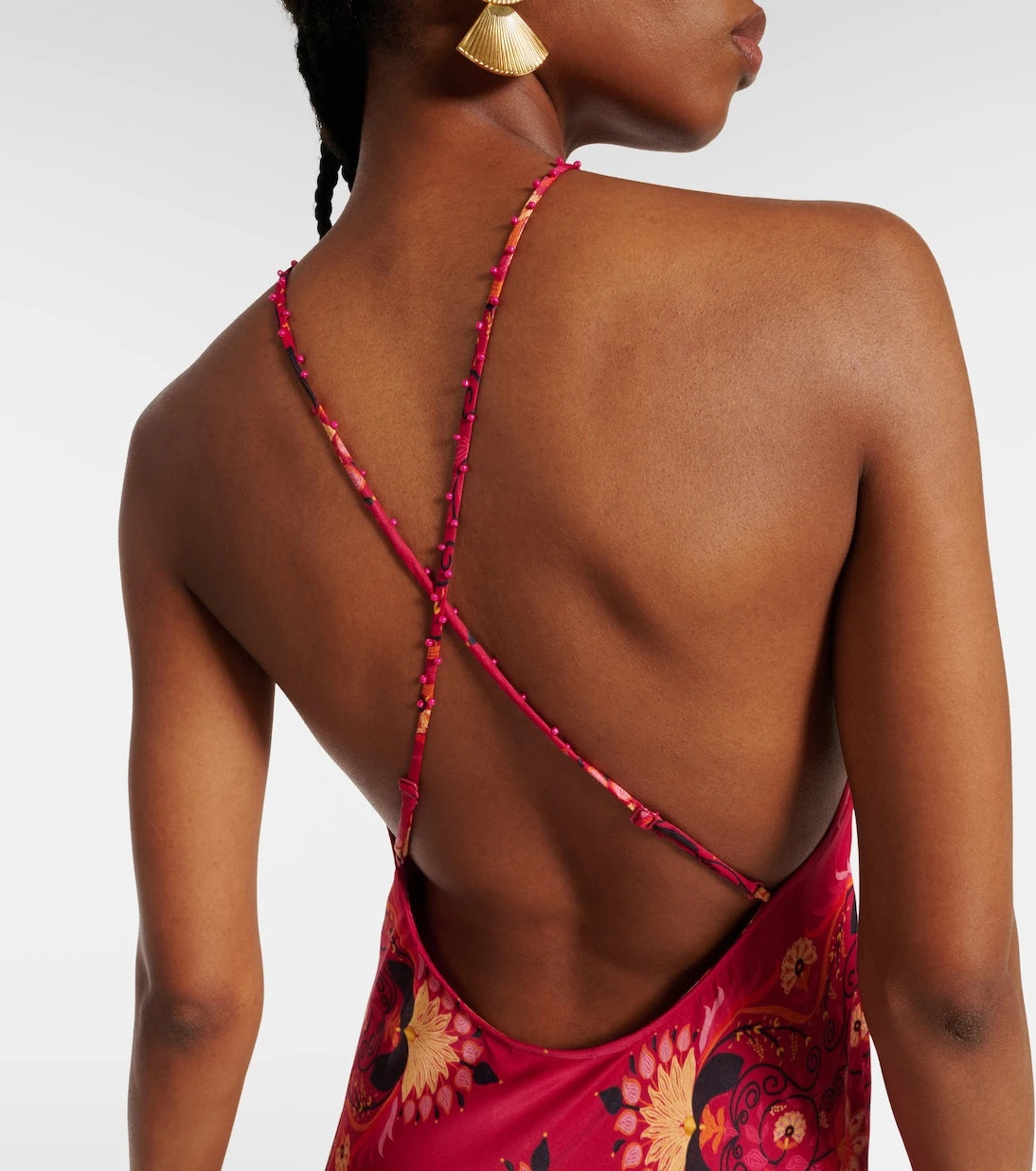 Farm Rio - Printed halterneck maxi dress