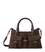 Mulberry Brown Small Suede Roxanne Top-Handle Bag