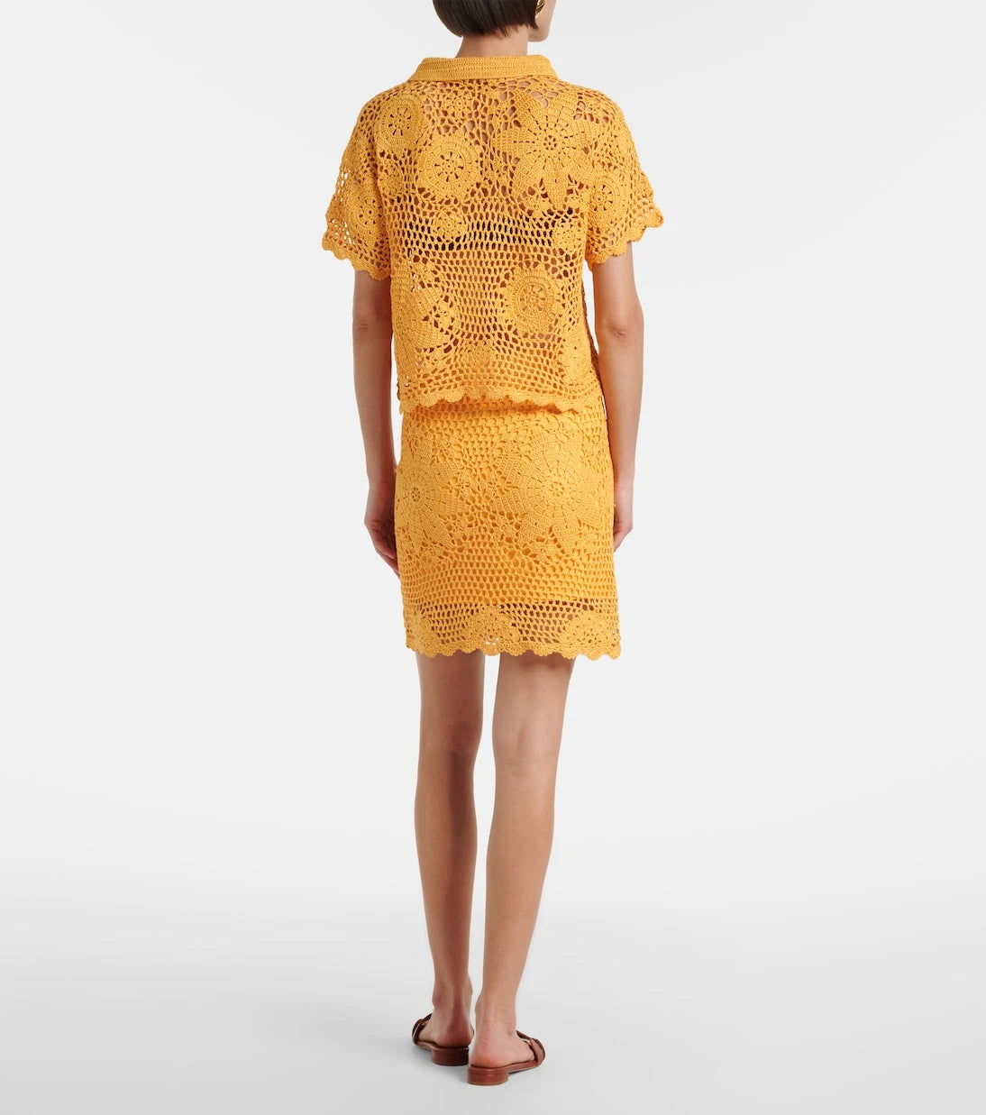 Simkhai - Agnes floral crochet cotton miniskirt
