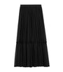 Saint Laurent Black Silk Maxi Skirt