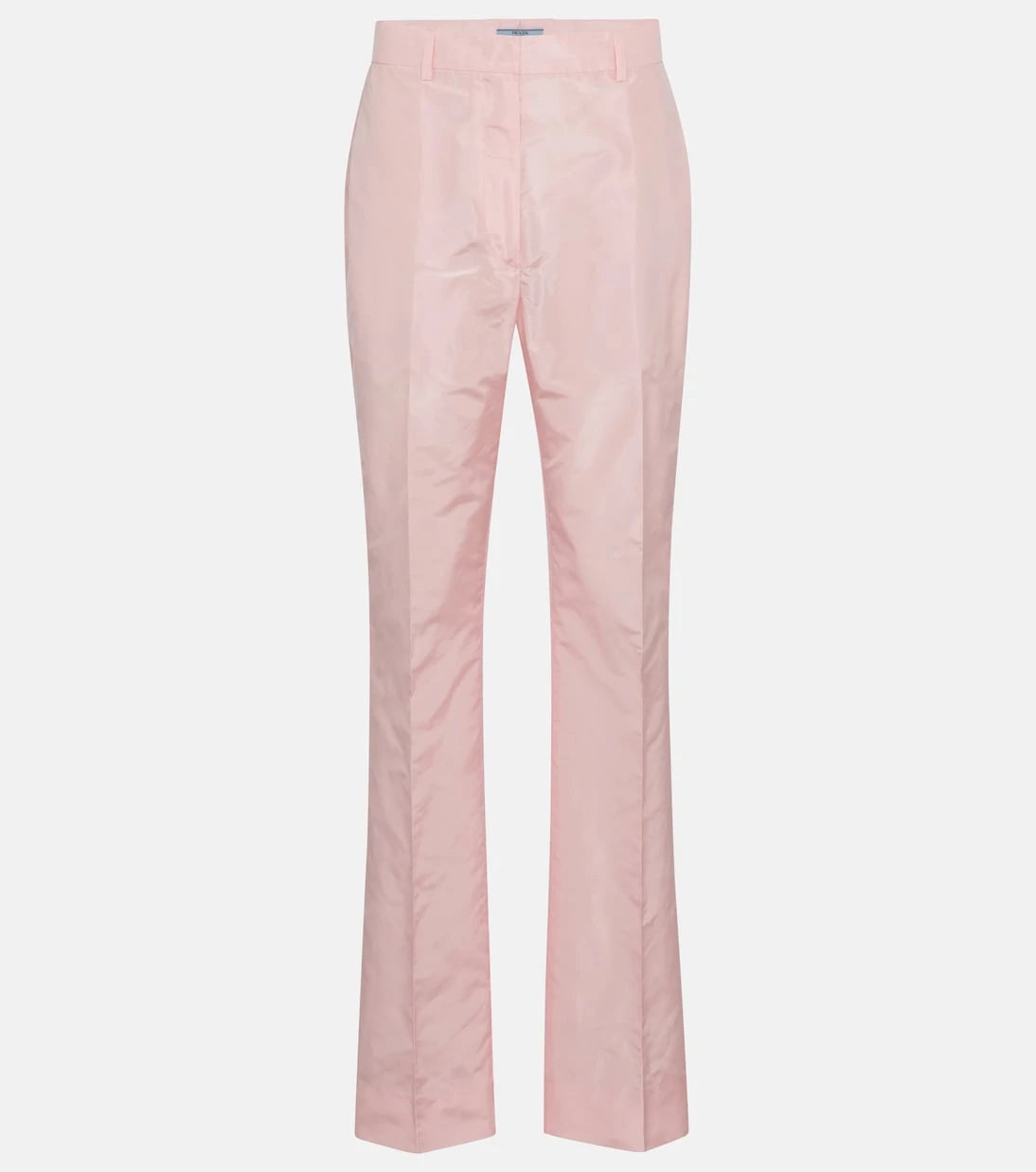 Prada - High-rise straight silk taffeta pants