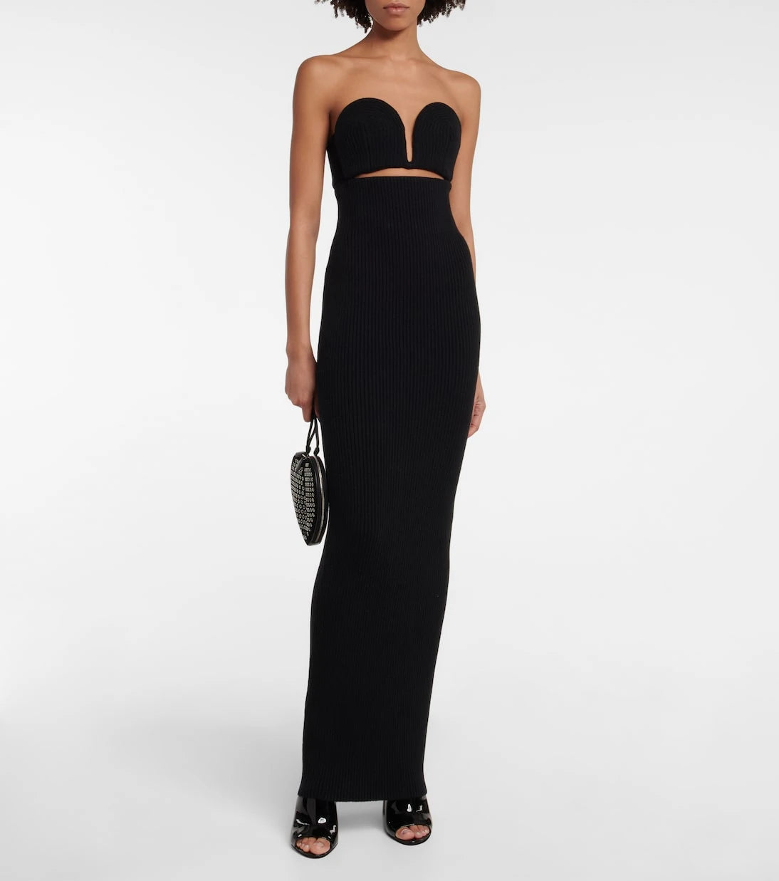 Alaïa - Strapless wool-blend gown