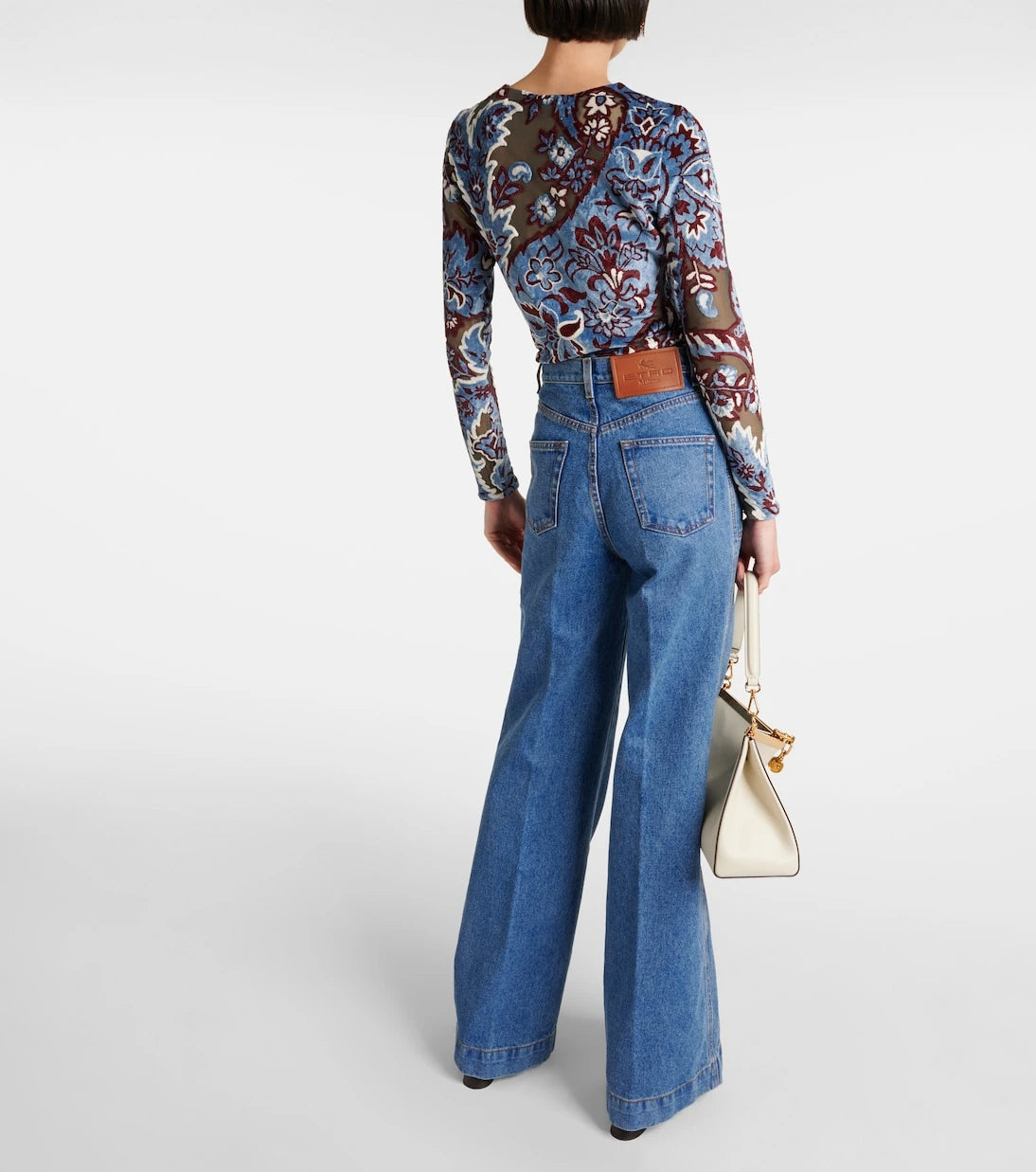Etro - High-rise flared jeans