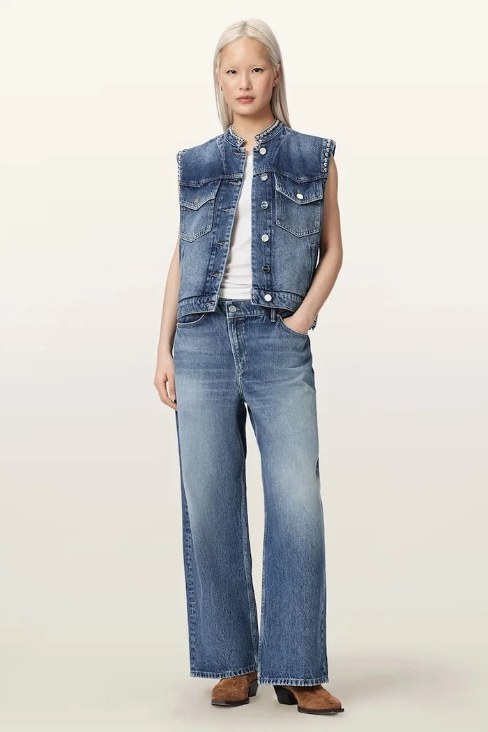 AllSaints елек дамски от деним MAV