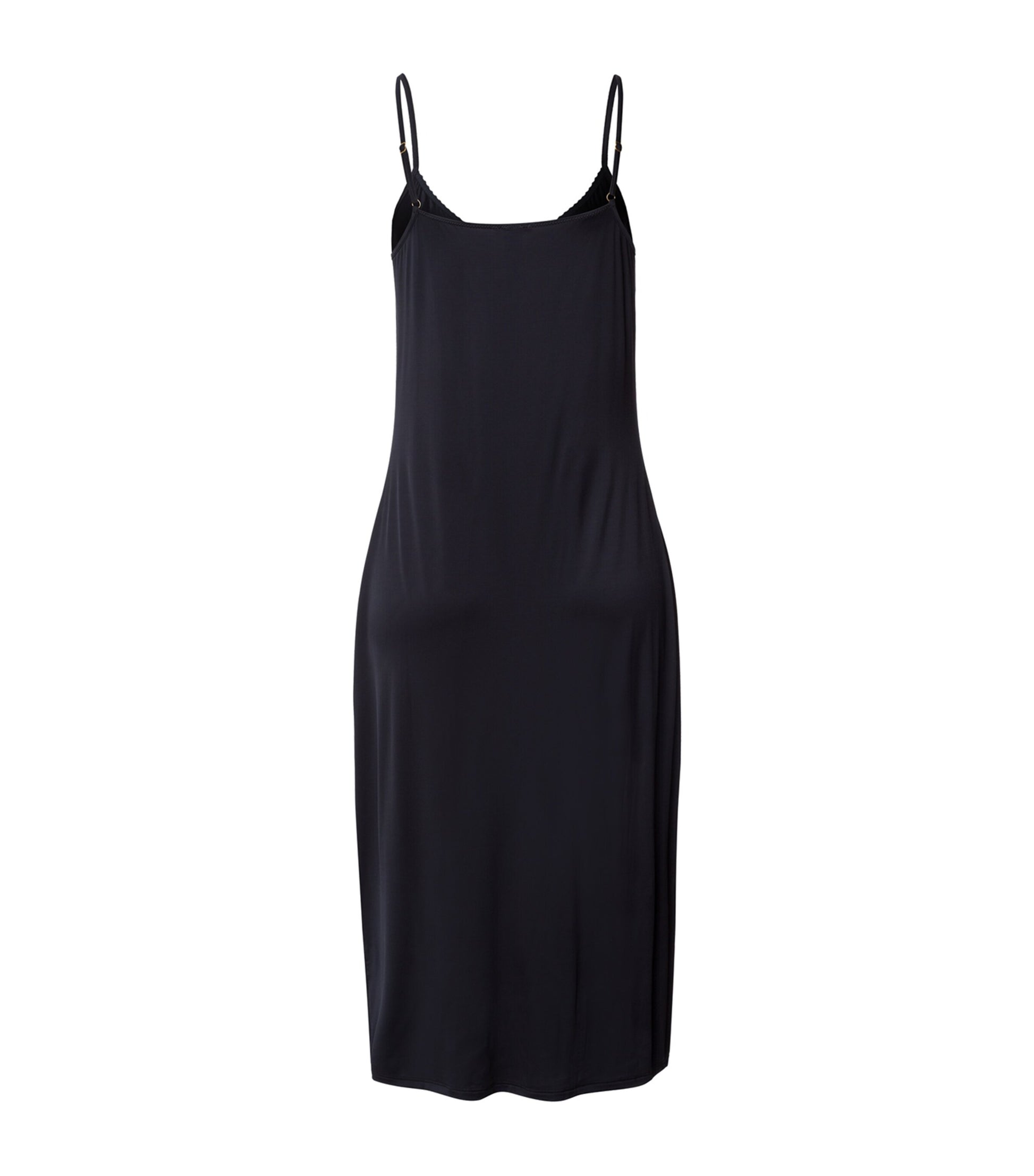 Hanro Black Stretch-Satin Deluxe Slip Dress