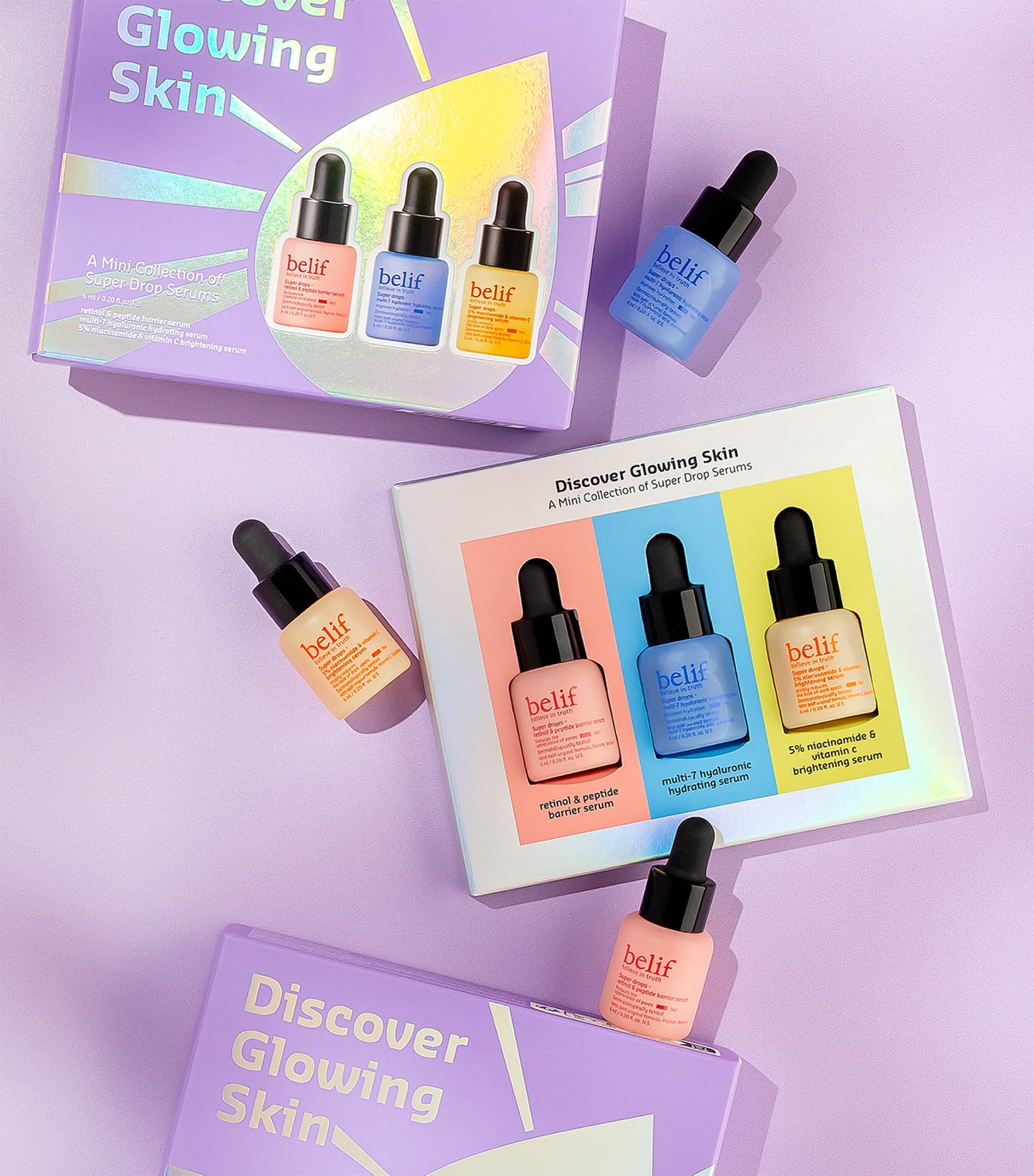 Belif Discover Glowing Skin Super Drops Serum Mini Kit (3 x 6ml)