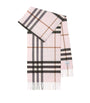 Burberry Pink Cashmere Check Scarf