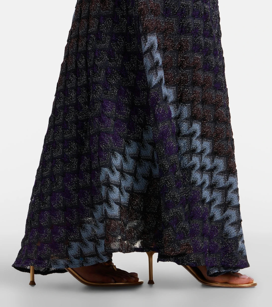 Missoni - Knitted lamé maxi skirt