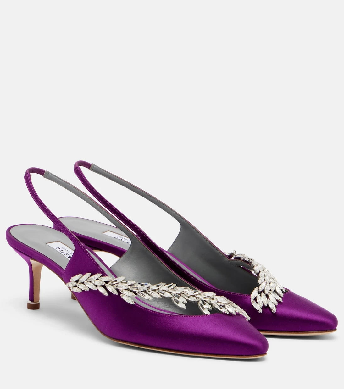 Balenciaga - x Manolo Blahnik satin slingback pumps