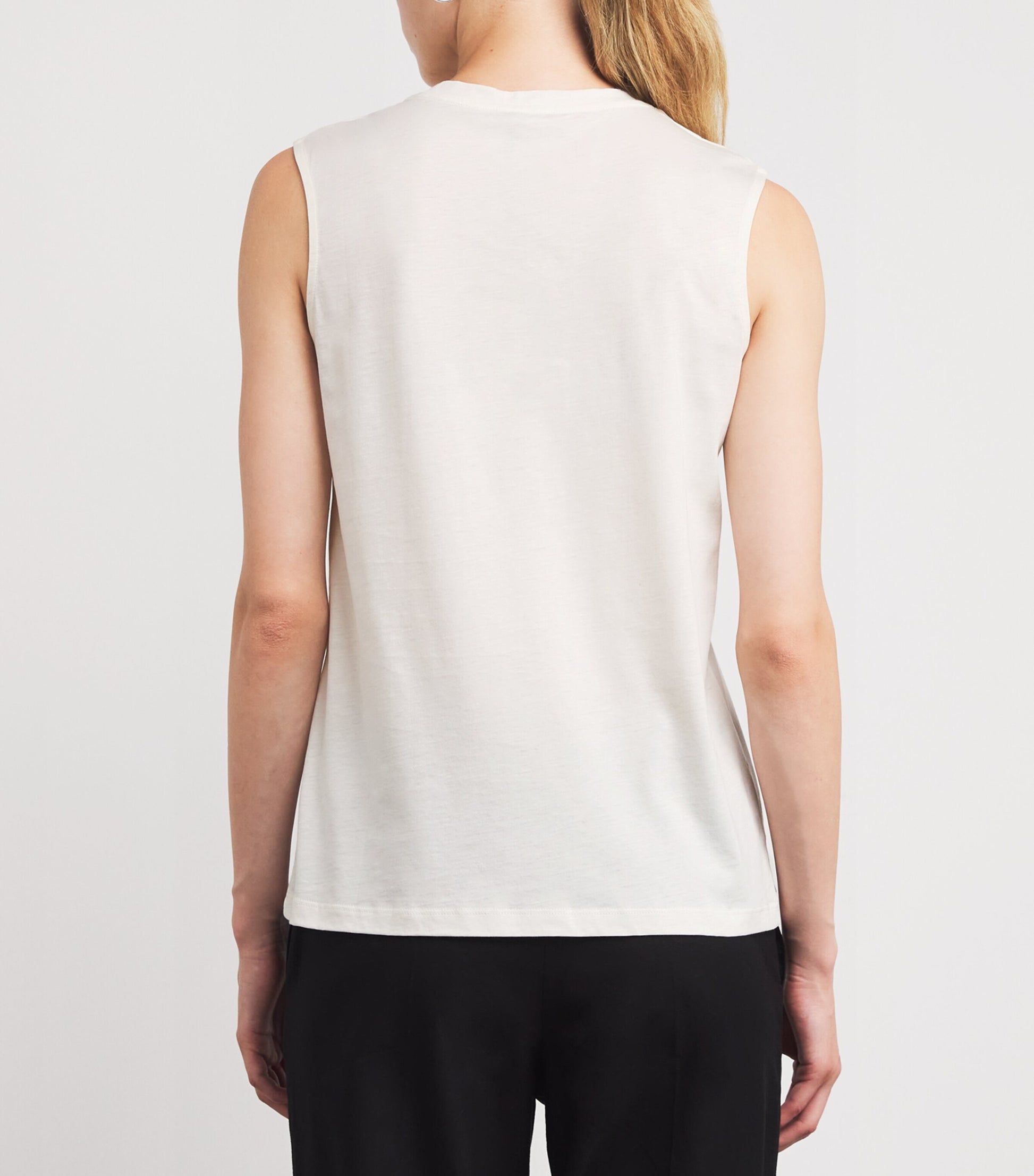 Cotton-Silk Jersey Tank Top WHITE