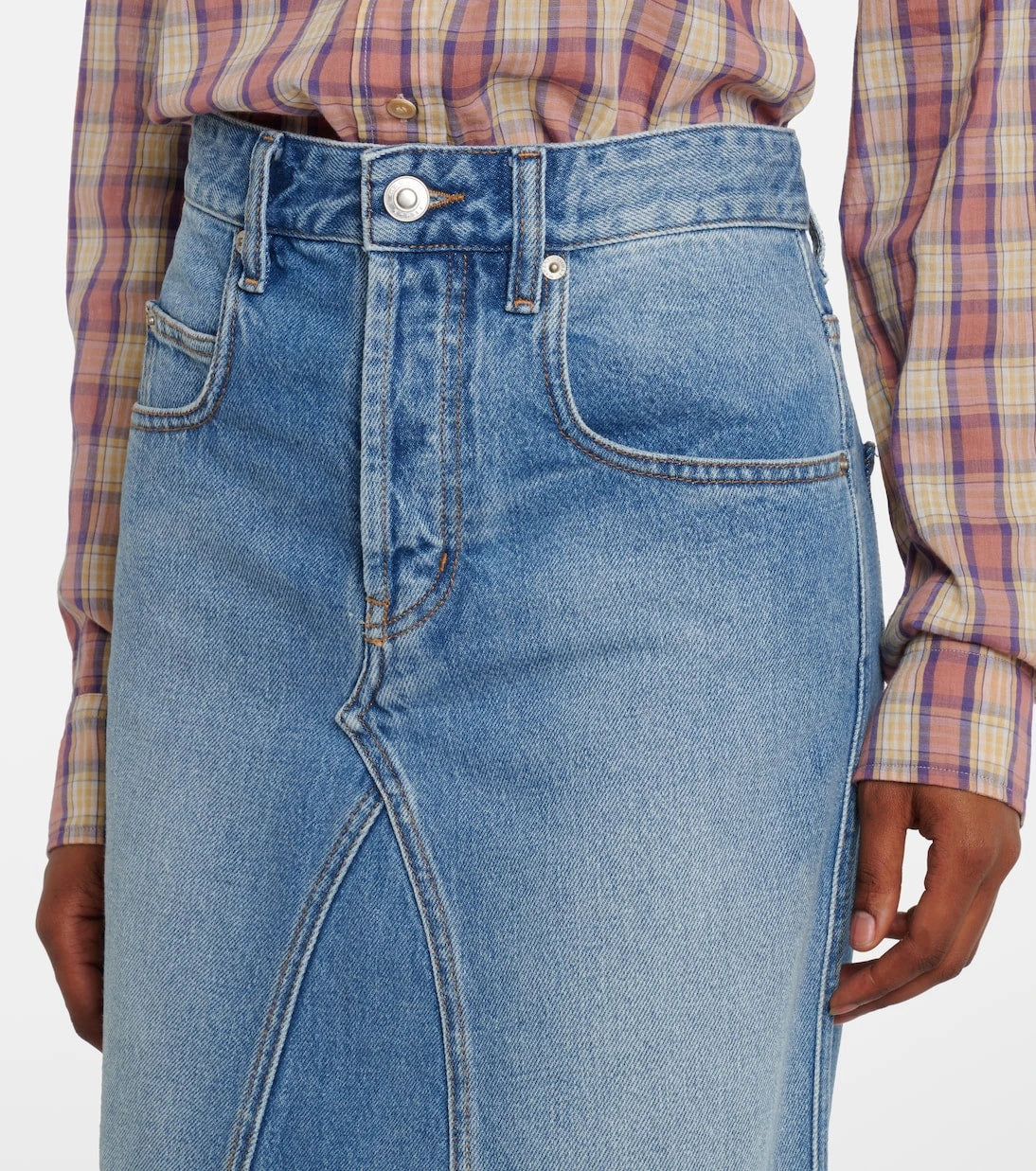 Marant Etoile - Fiali denim midi skirt