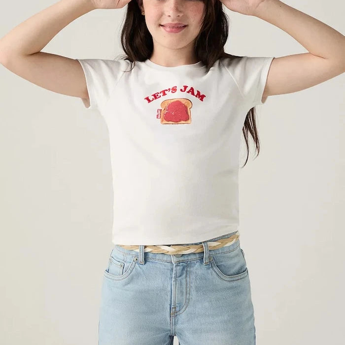 Детска тениска Levi's RIB MEET AND GREET JAM TEE