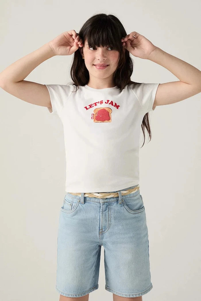 Детска тениска Levi's RIB MEET AND GREET JAM TEE