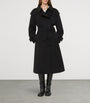Burberry Black Gabardine Fitzrovia Long Trench Coat