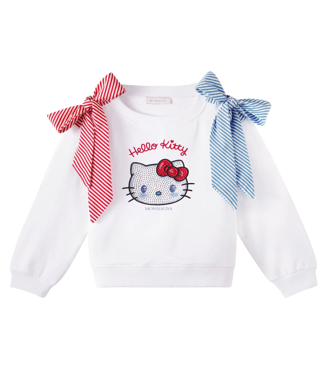 Monnalisa - سويتشيرت بتفاصيل فيونكة Hello Kitty