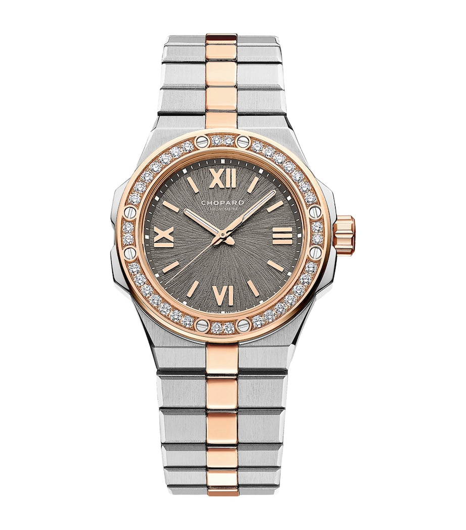 Rose Gold, Stainless Steel and Diamond Alpine Eagle Watch 33mm