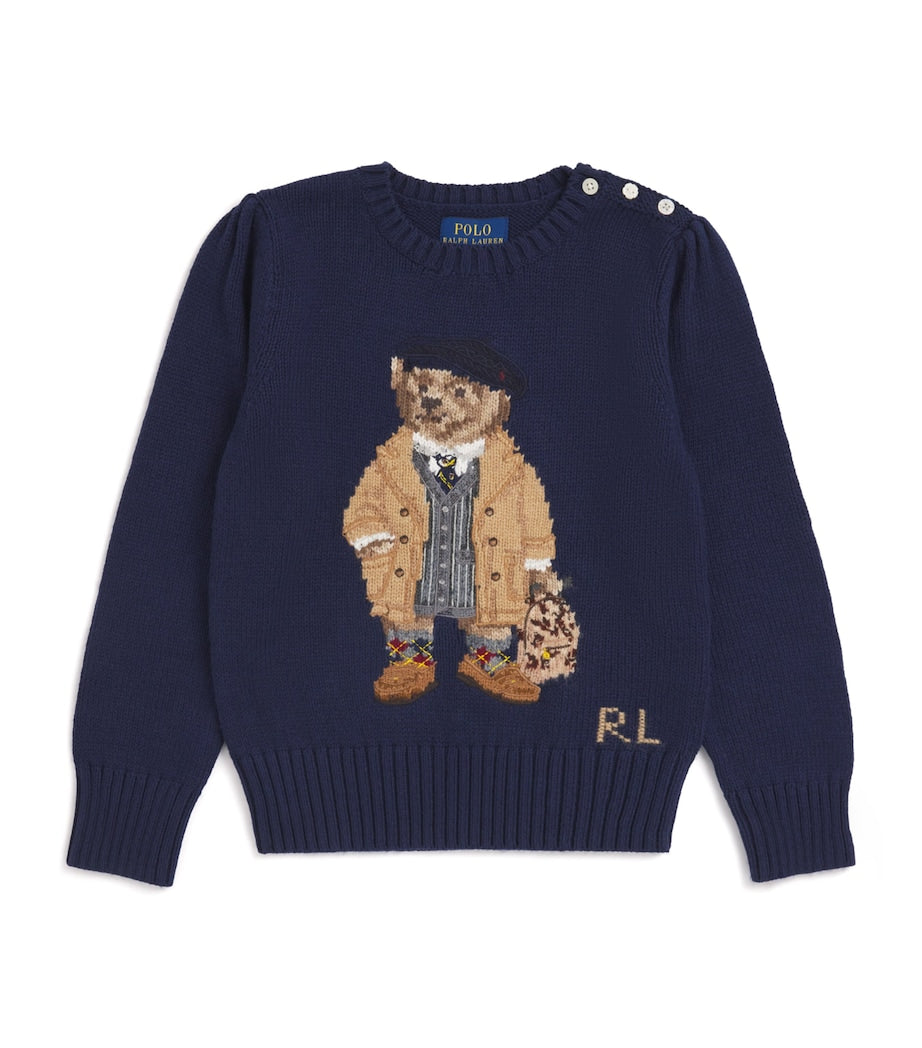 Ralph Lauren Kids Navy Polo Bear Sweater (7-14 Years)