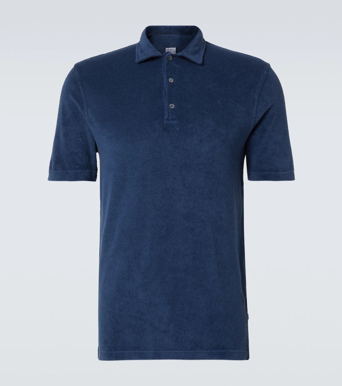 Fedeli - Cotton terry polo shirt