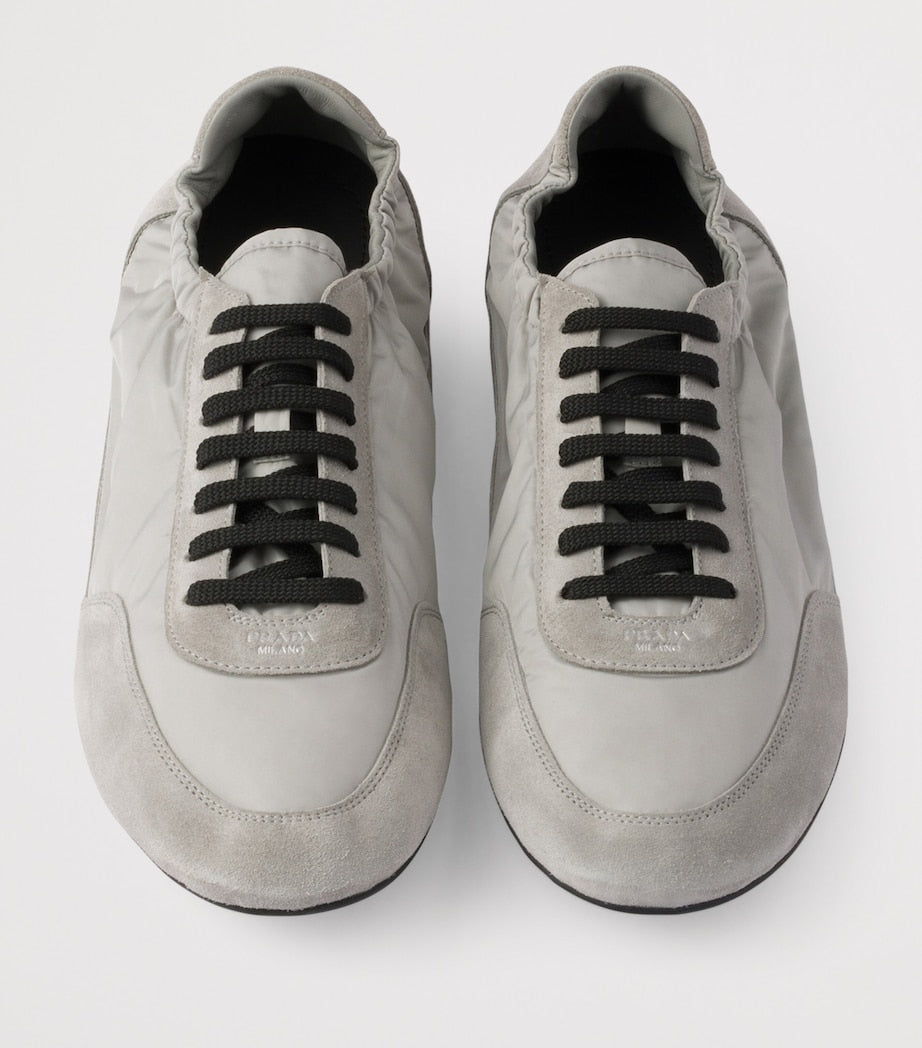 Re-Nylon and Suede Collapse Sneakers