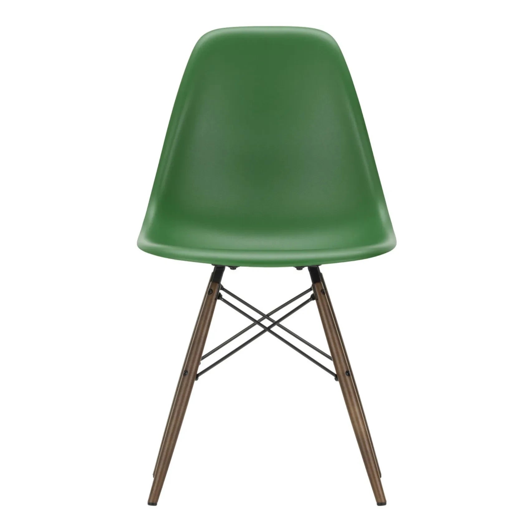 Vitra - DSW plastic chair - maple base - Charles &amp; Ray Eames | Emerald green