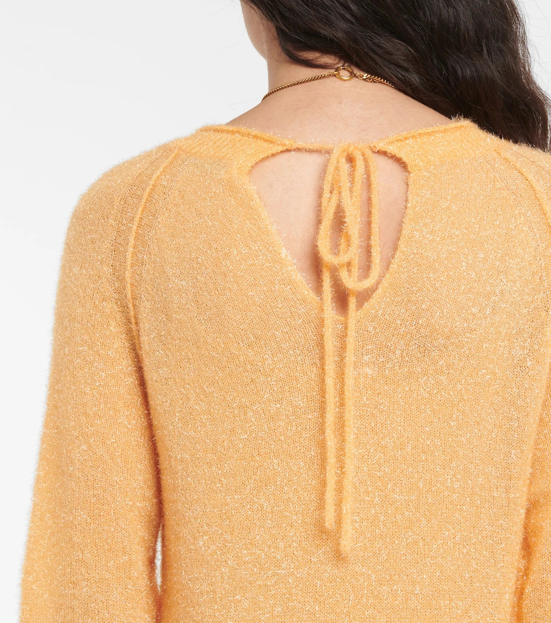 Acne Studios - فستان ماكسي منسوج ميتالك