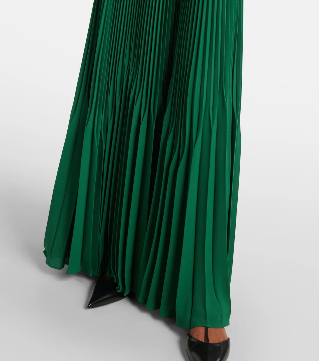 Max Mara - فستان جيرسا من قماش الجورجيت السابليه المثني