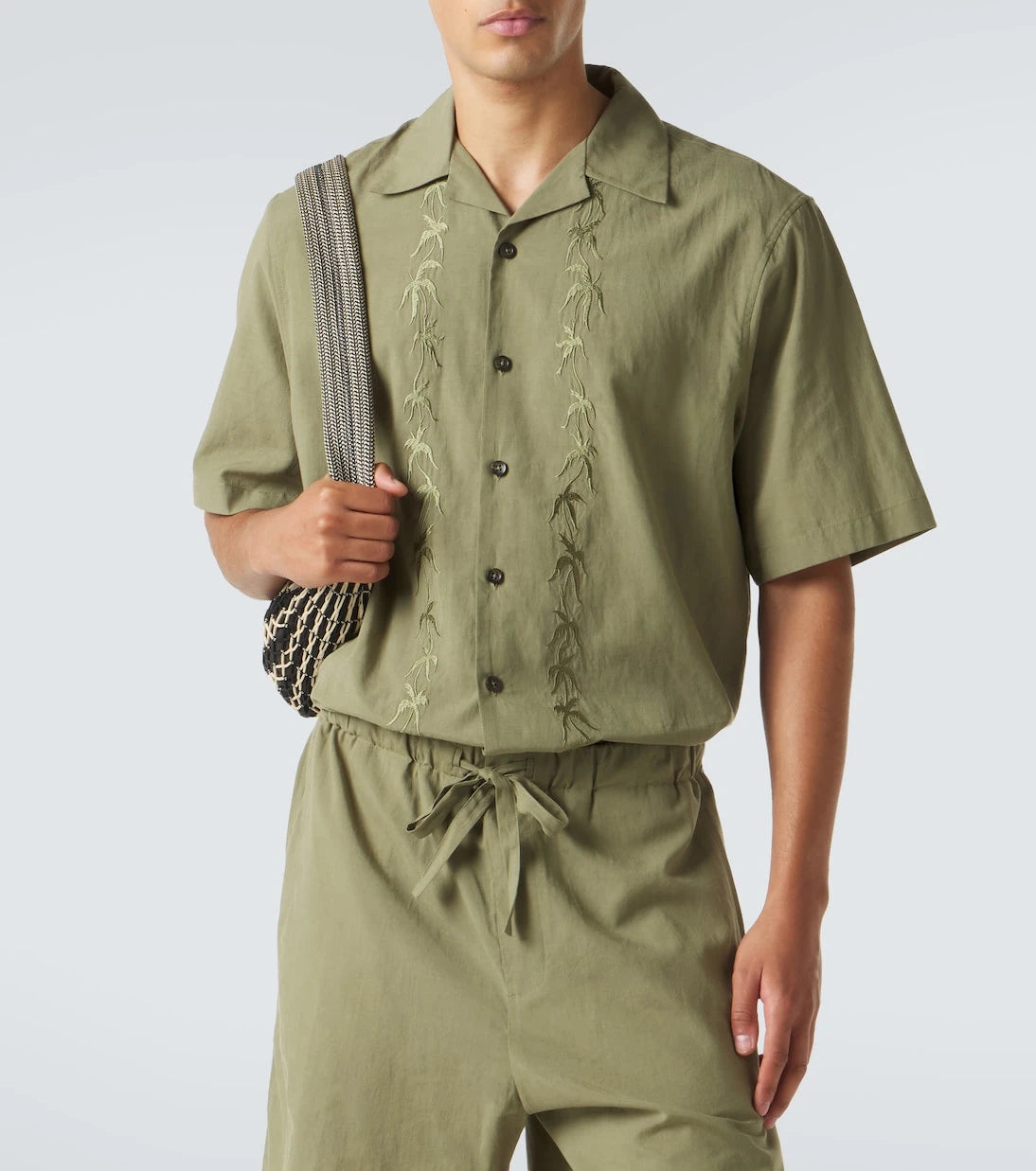 Commas - Embroidered bowling shirt