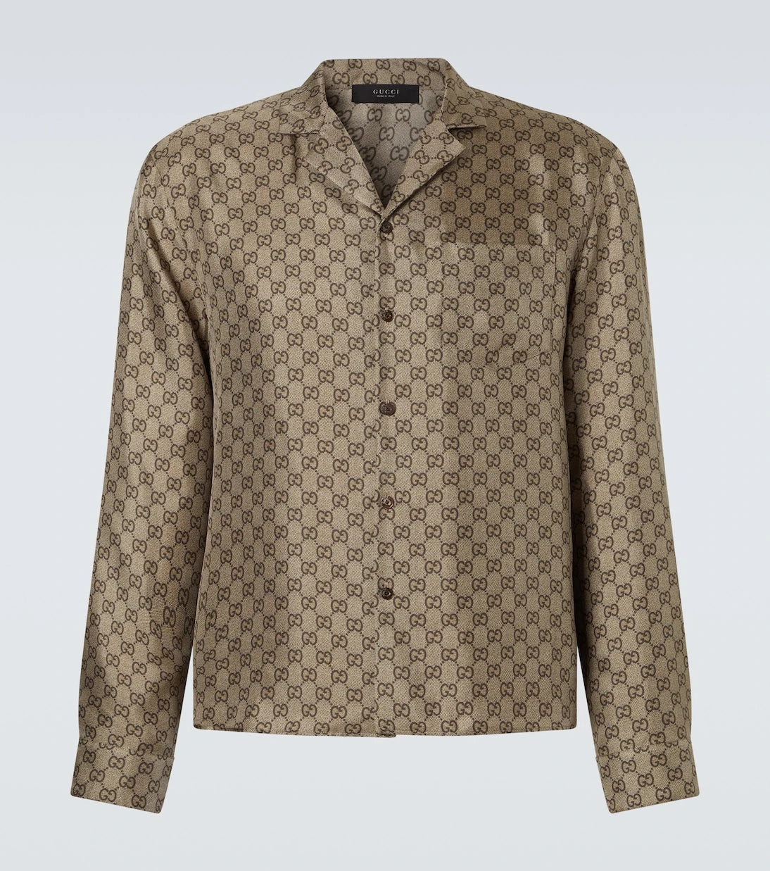 Gucci - GG printed silk twill shirt