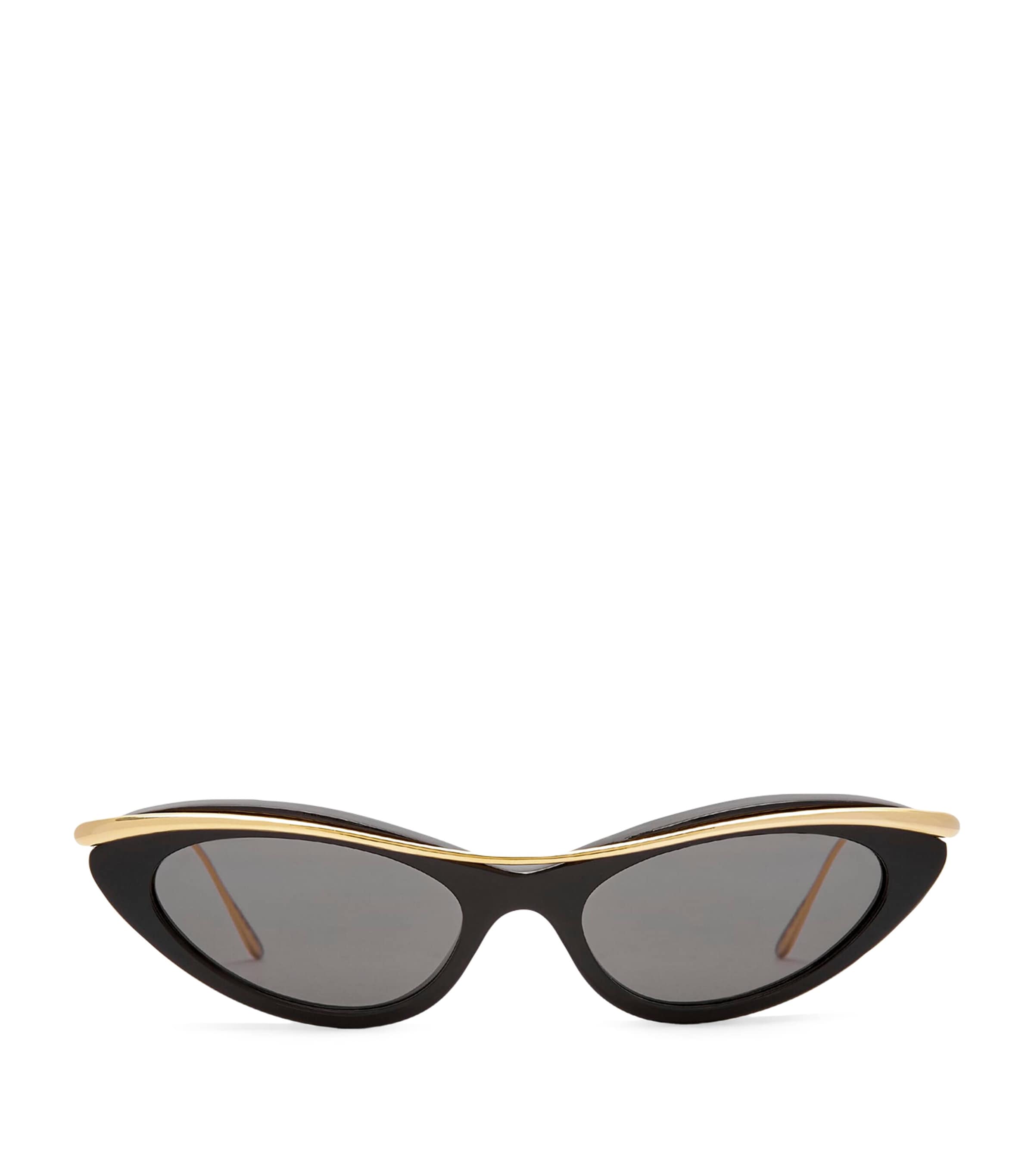 Black Whirl Cat Eye Sunglasses