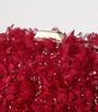 Jimmy Choo Red Flower-Embellished Cloud Clutch Bag