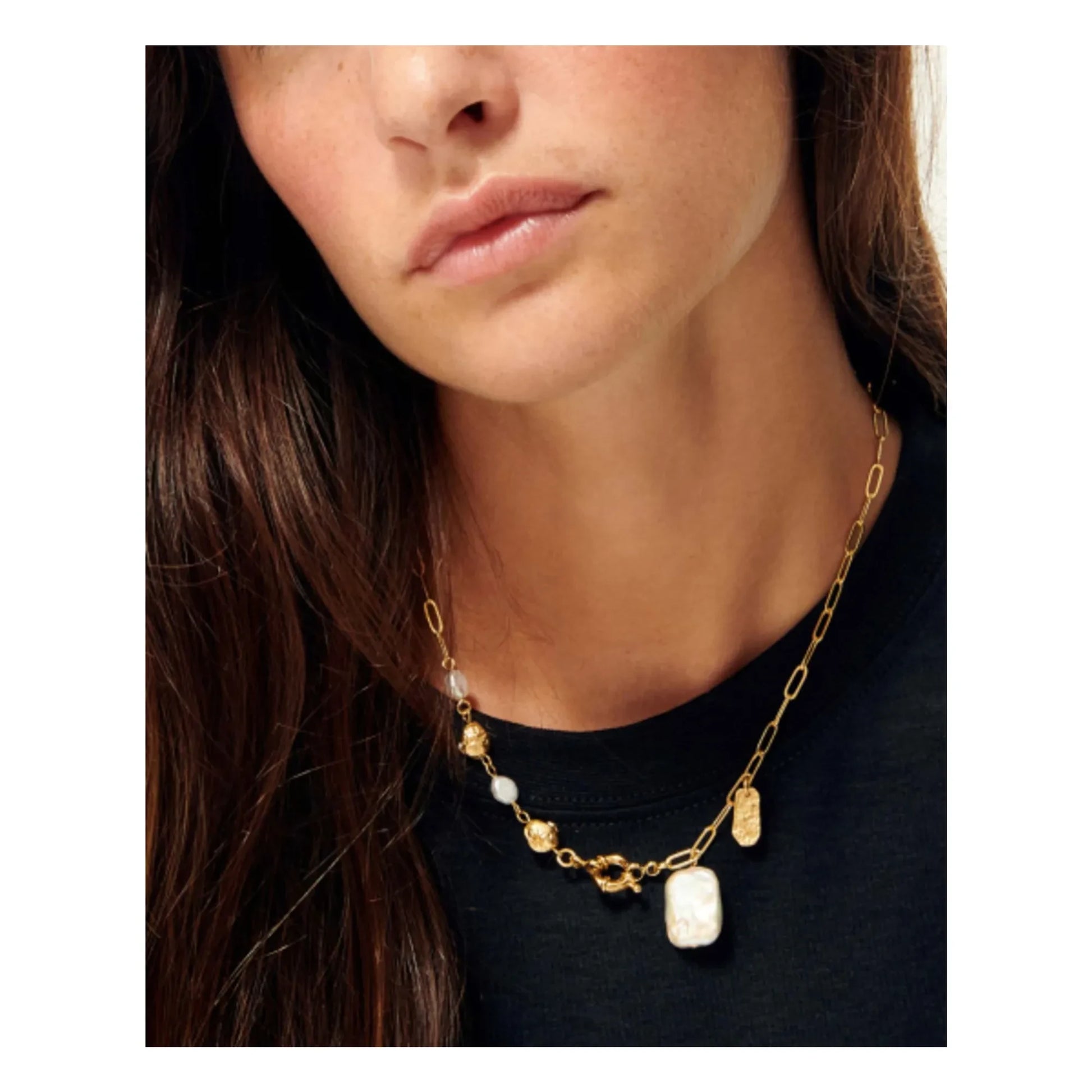 Sessùn - Choya Pearl necklace | Gold
