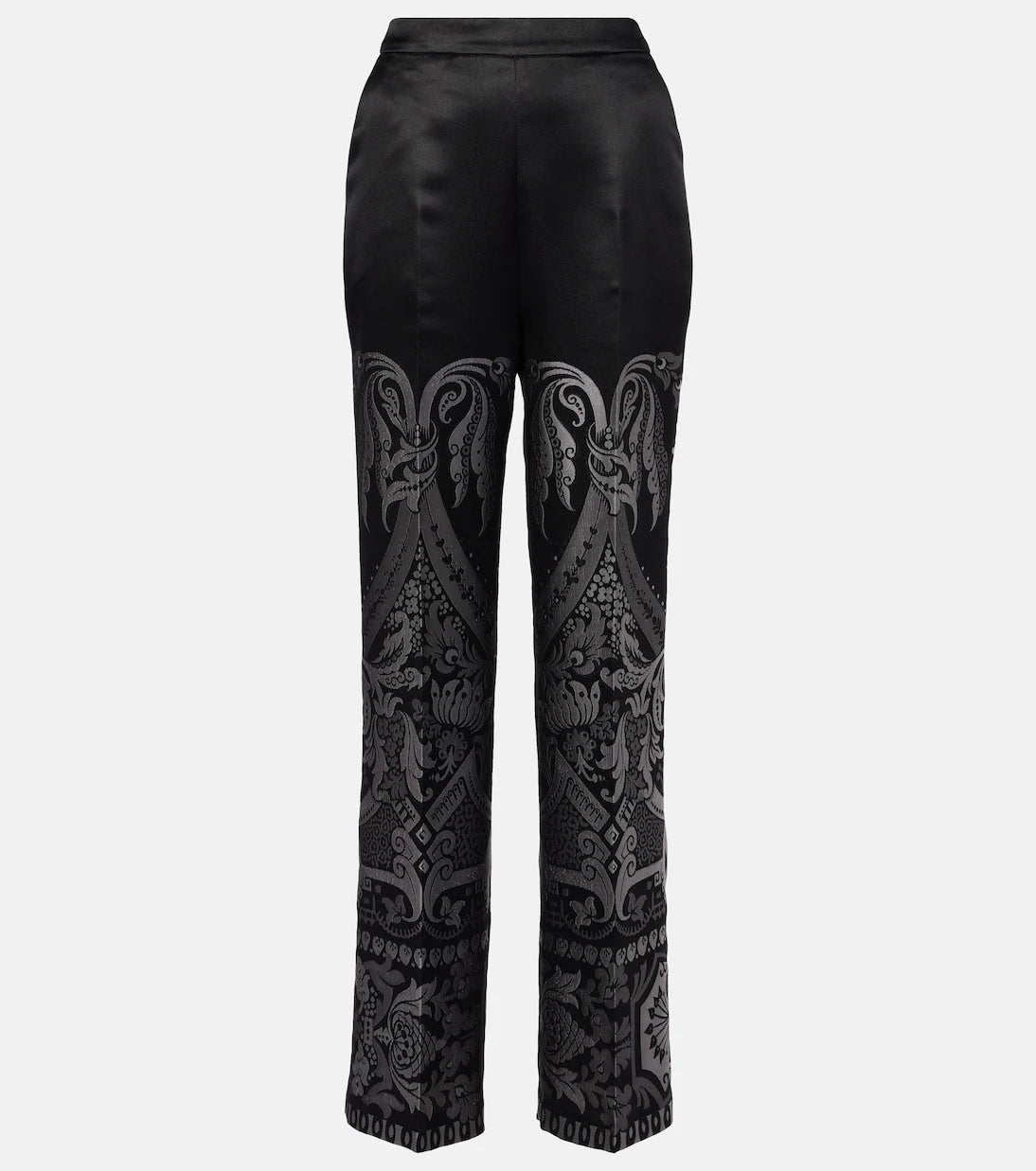 Etro - Printed silk-blend wide-leg pants