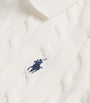 Polo Ralph Lauren White Cable-Knit Polo Shirt